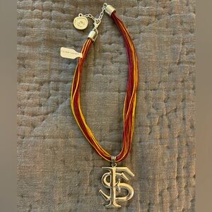 NWT Vintage FSU FL State University Garnet Gold Multi-Strand Necklace Silver